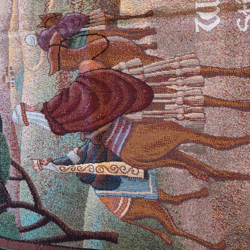 Vintage Three Wise Men Multi-Colour Tapestry Lightweight Throw Blanket - Holiday - Picture 3 of 7